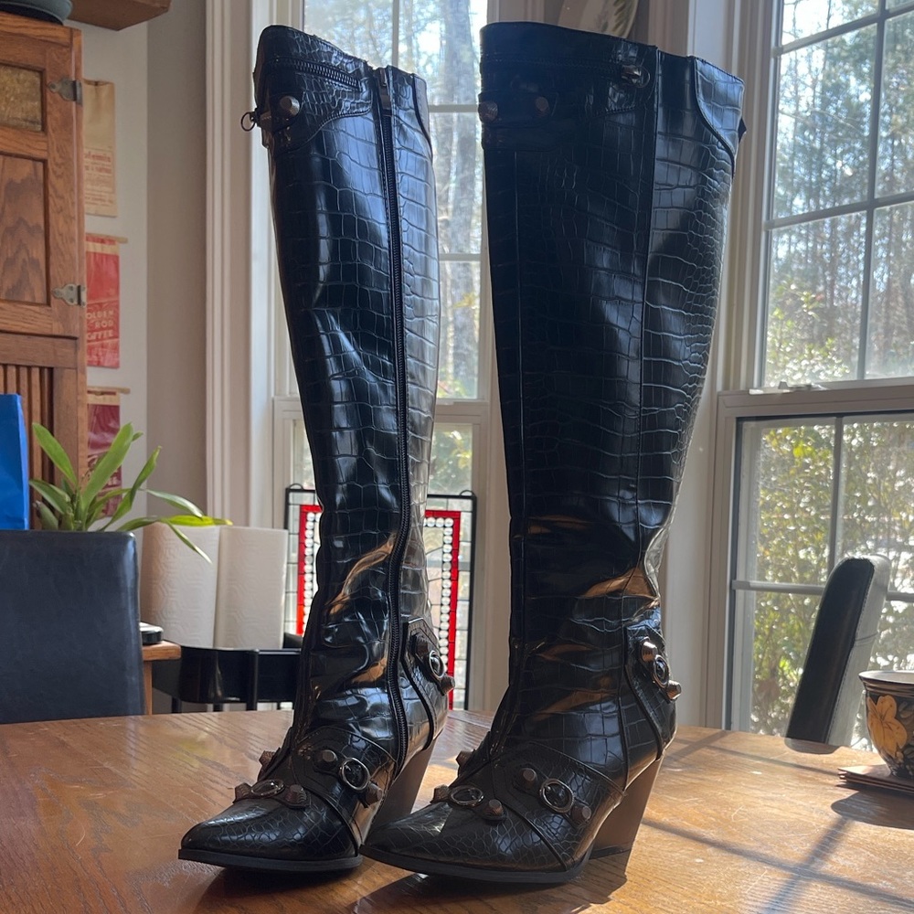Lethal looks dolls kill goth cowboy boots - Picture 3 of 3
